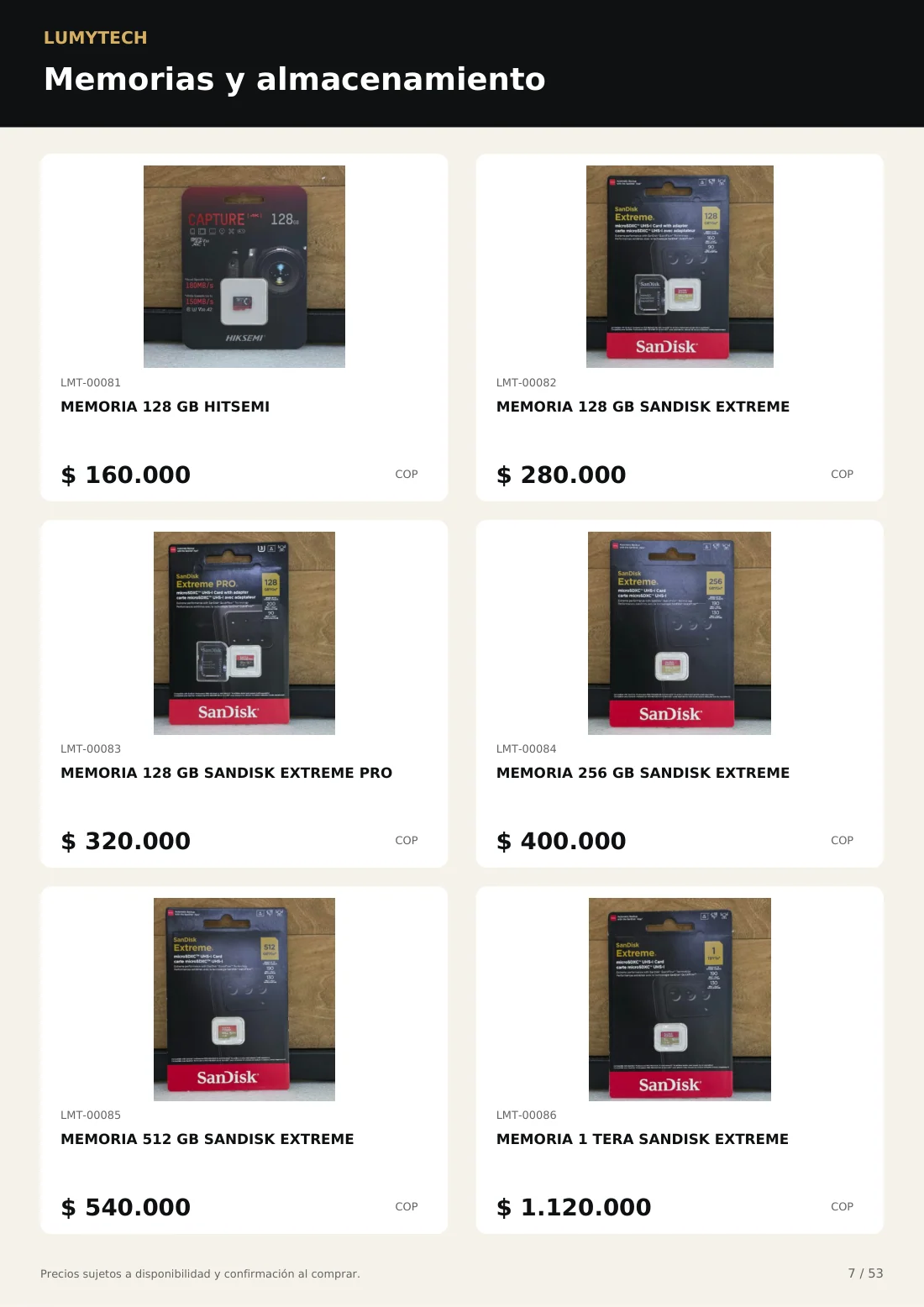 Catálogo LUMY, página 7 de 53