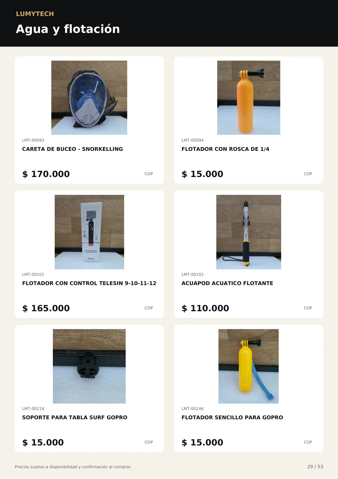 Catálogo LUMY, página 29 de 53